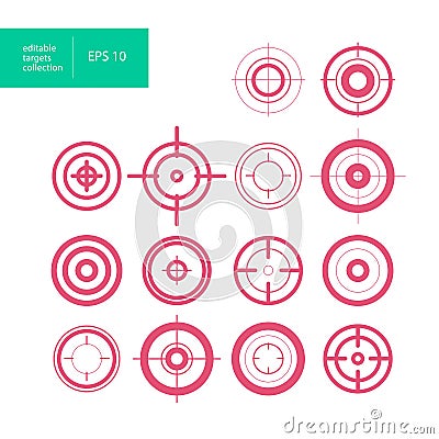 Target collection Vector Illustration