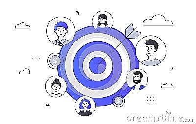 Target customer vector simple Vector Illustration