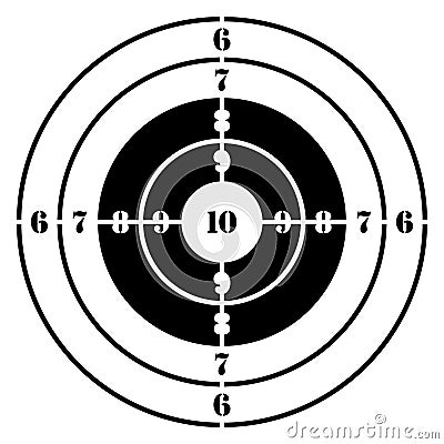 Target destination icon. Aim sniper shoot focus cursor bull eye mark Vector Illustration