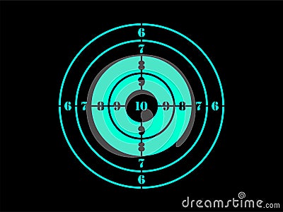 Target destination icon. Aim sniper shoot focus cursor bull eye mark Vector Illustration