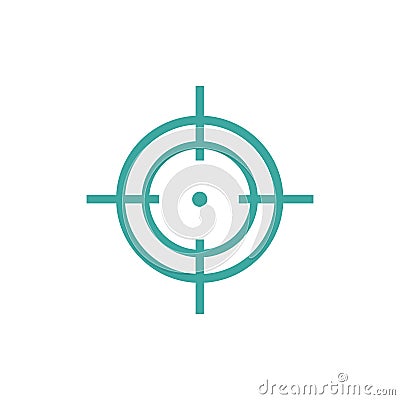 Target destination icon. Aim sniper shoot focus cursor bull eye mark. Stock Photo