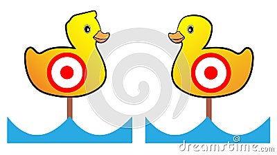 Target duck shooting range Vector Illustration