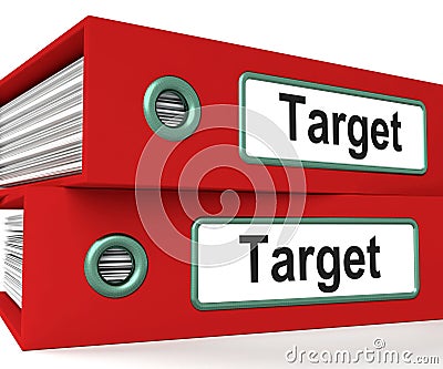 Target Folders Show Business Goals And Objectives Stock Photo