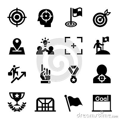 Target , Goal , Aim , mission icon set Vector Illustration