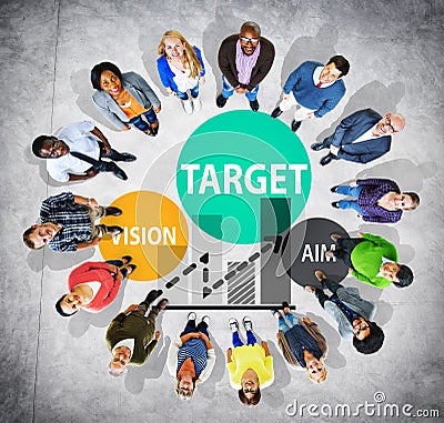 Target Goal Aspiration Aim Vision Vision Concept Stock Photo