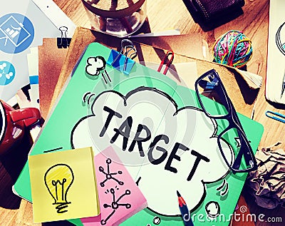 Target Goal Vision Inspiration Mission Concept Stock Photo