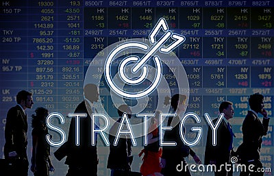 Target Goals Aim Aspiration Focus Vision Graphic Concept Stock Photo