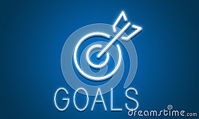 Target Goals Aim Aspiration Focus Vision Graphic Concept Stock Photo