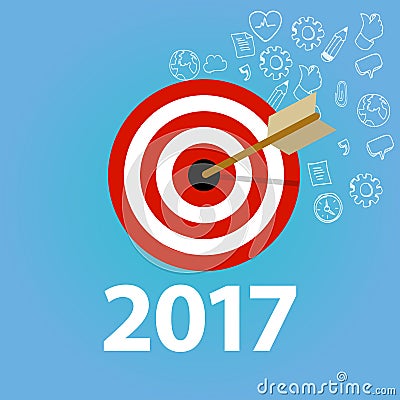 Target goals task list check new year resolution business personal Vector Illustration