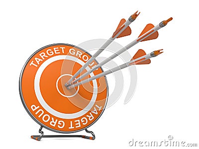 Target Group. Business Background. Stock Photo