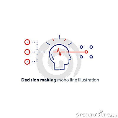 Target group, decision making, bias concept, choose options, creative thinking Vector Illustration