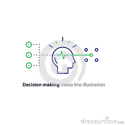 Target group, decision making, bias concept, choose options, creative thinking Vector Illustration