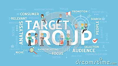 Target group illustration. Vector Illustration