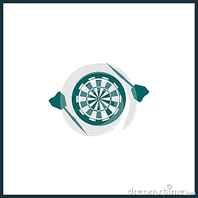 target icon. dart board. archery board. dartboard vector icon dart simple icon Stock Photo