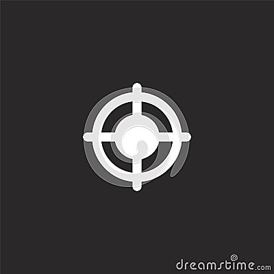 target icon. Filled target icon for website design and mobile, app development. target icon from filled selection and cursors Vector Illustration