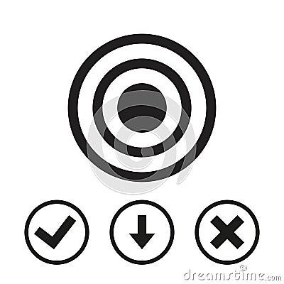 Target icon Vector Illustration