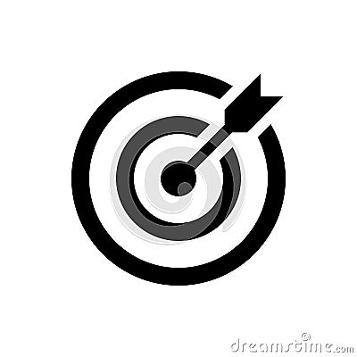 Target icon, business objective symbol Vector Illustration