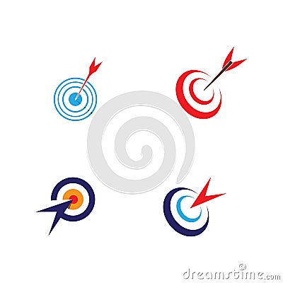 Target icon and symbol vector ilustration template Vector Illustration