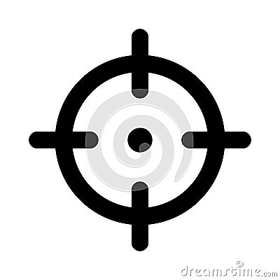 Target icon vector, sniper scope vector isolated on the white background, optical sight Vector Illustration