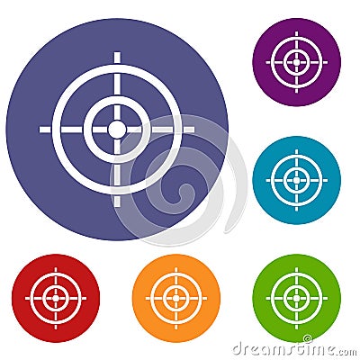 Target icons set Vector Illustration
