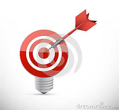 Target idea light bulb illustration design Cartoon Illustration