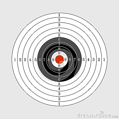 Target illustration for sport target shooting competition Vector Illustration