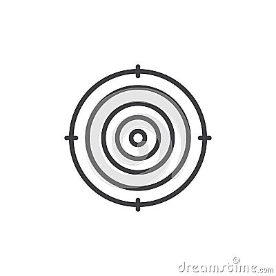 Target line icon Vector Illustration