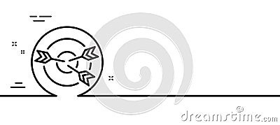 Target line icon. Targeting strategy. Minimal line pattern banner. Vector Vector Illustration