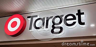 Target logo in Bourke street, Melbourne, Australia Editorial Stock Photo