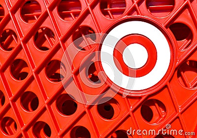 Target Logo on Shopping Cart Editorial Stock Photo