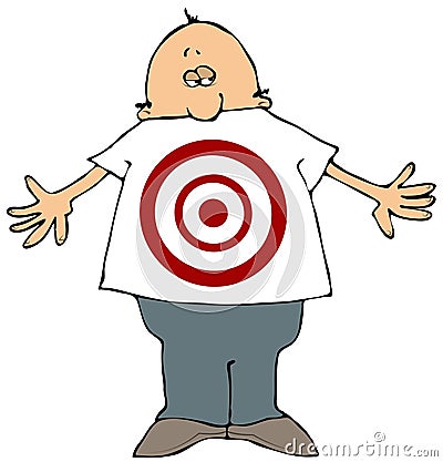 Target Man Cartoon Illustration