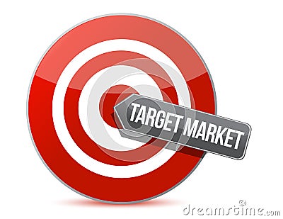 Target market concept Cartoon Illustration