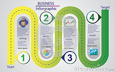 target path template, graphic templates, infographic design layouts, functional design, diagrams, flowcharts, web design, banners Vector Illustration