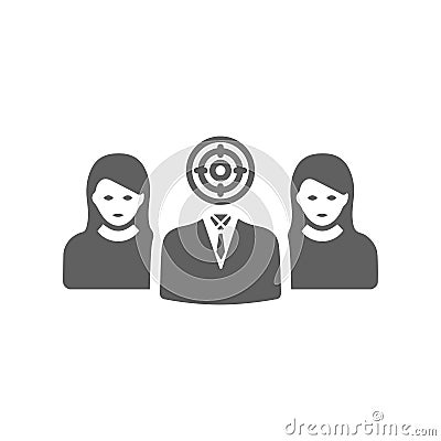 Target people icon / gray color Vector Illustration