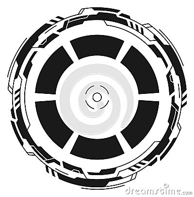 Target pointer round element. Shoot aim interface Stock Photo