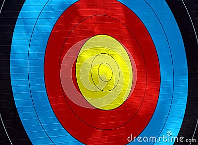 Target practice board side view Stock Photo