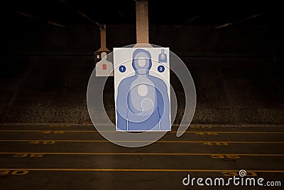 Target Practice at the Gun Range Stock Photo