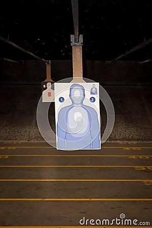 Target Practice at the Gun Range Stock Photo