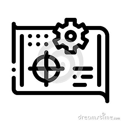 Target selection icon vector outline illustration Vector Illustration