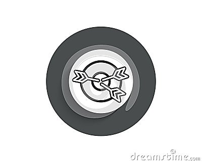 Target simple icon. Targeting strategy. Vector Illustration