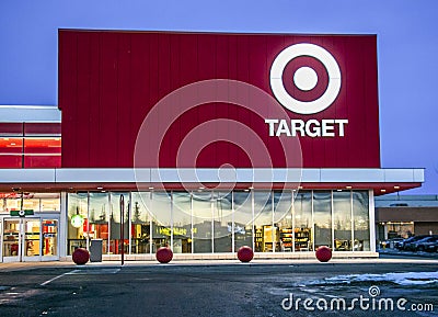 Target store in Sunridge Mall, Calgary Alberta. Editorial Stock Photo