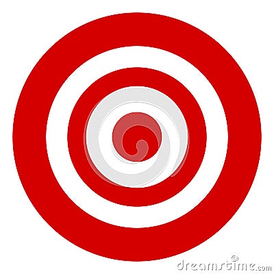 Target symbol isolated on white. Accuracy, target, aiming concept icon. Vector Illustration