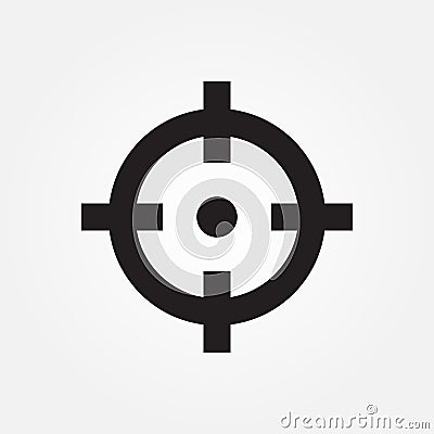 Target vector icon isolated on white background . Vector Illustration