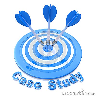 Target and word Case Study Stock Photo