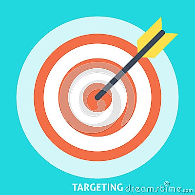 Targeting Icon Flat Vector Illustration