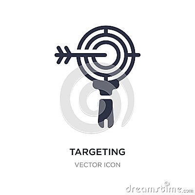 targeting icon on white background. Simple element illustration from Search engine optimization concept Vector Illustration