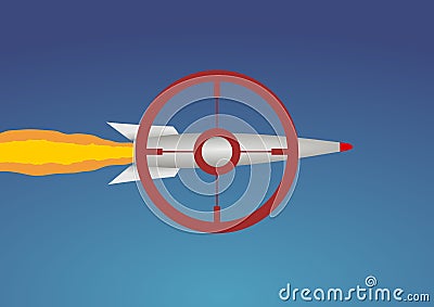 Targeting Missile Stock Photo