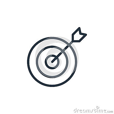 targets icon vector from busines and finace concept. Thin line illustration of targets editable stroke. targets linear sign for Vector Illustration