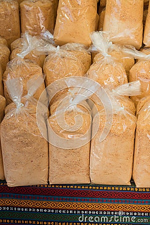 Tarhana, traditional Turkish food made of curd, tomato and flour Stock Photo