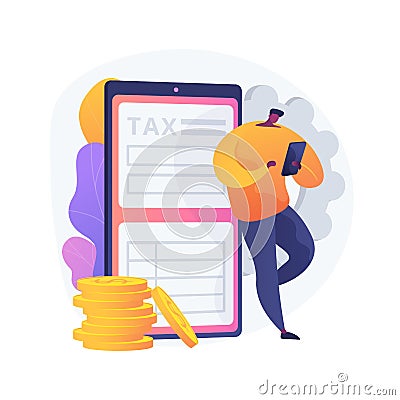 Tariff repay vector concept metaphor Vector Illustration